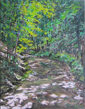 Dappled Path, original oil painting by Catherine Orfald